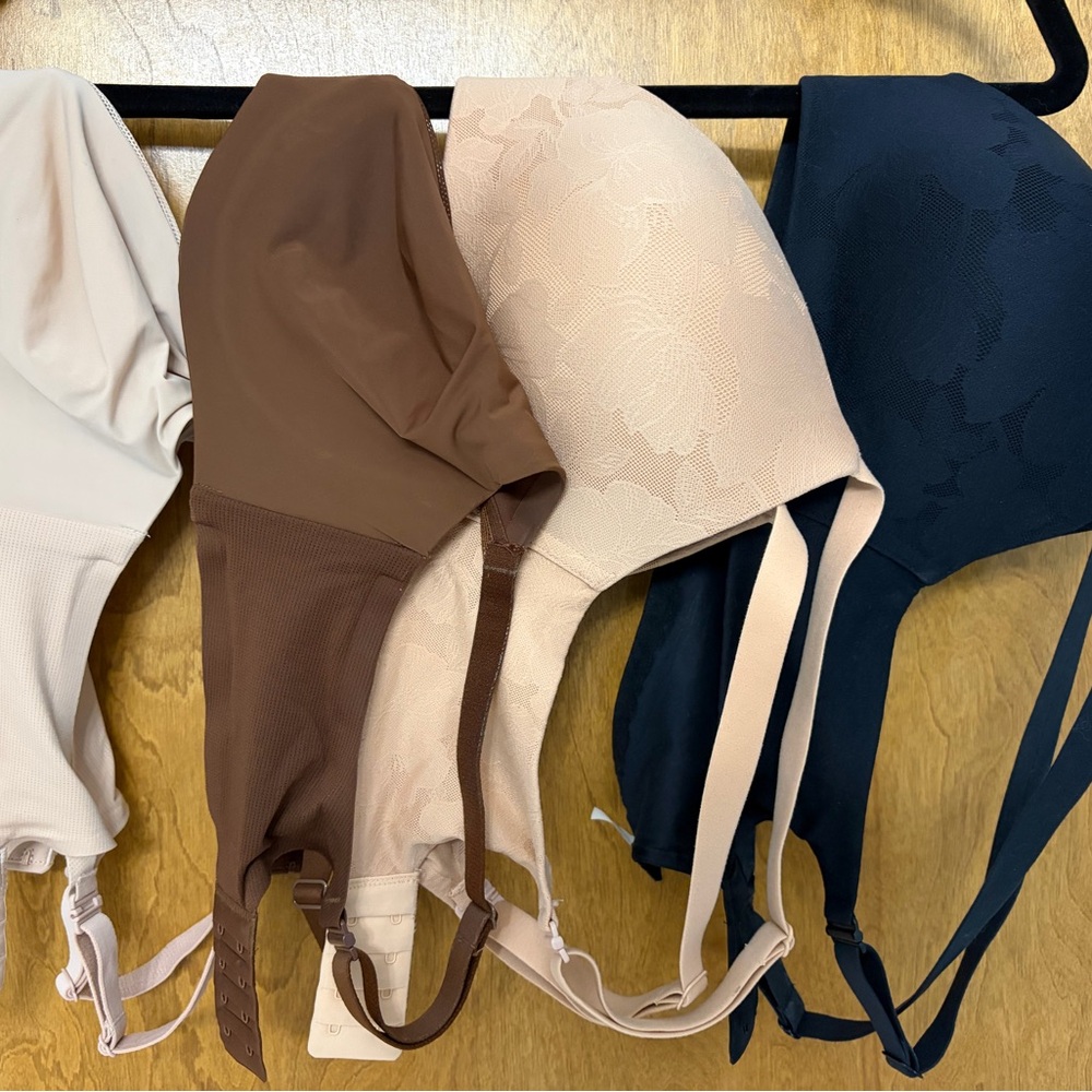 Women's Bra Set - Brown, Cream, and Black